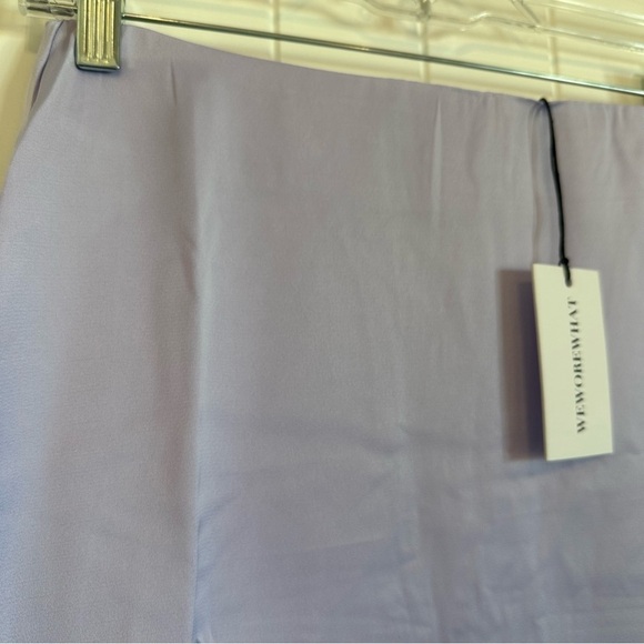 NWT WeWoreWhat purple lilac satin mini skirt women’s small - Picture 3 of 11